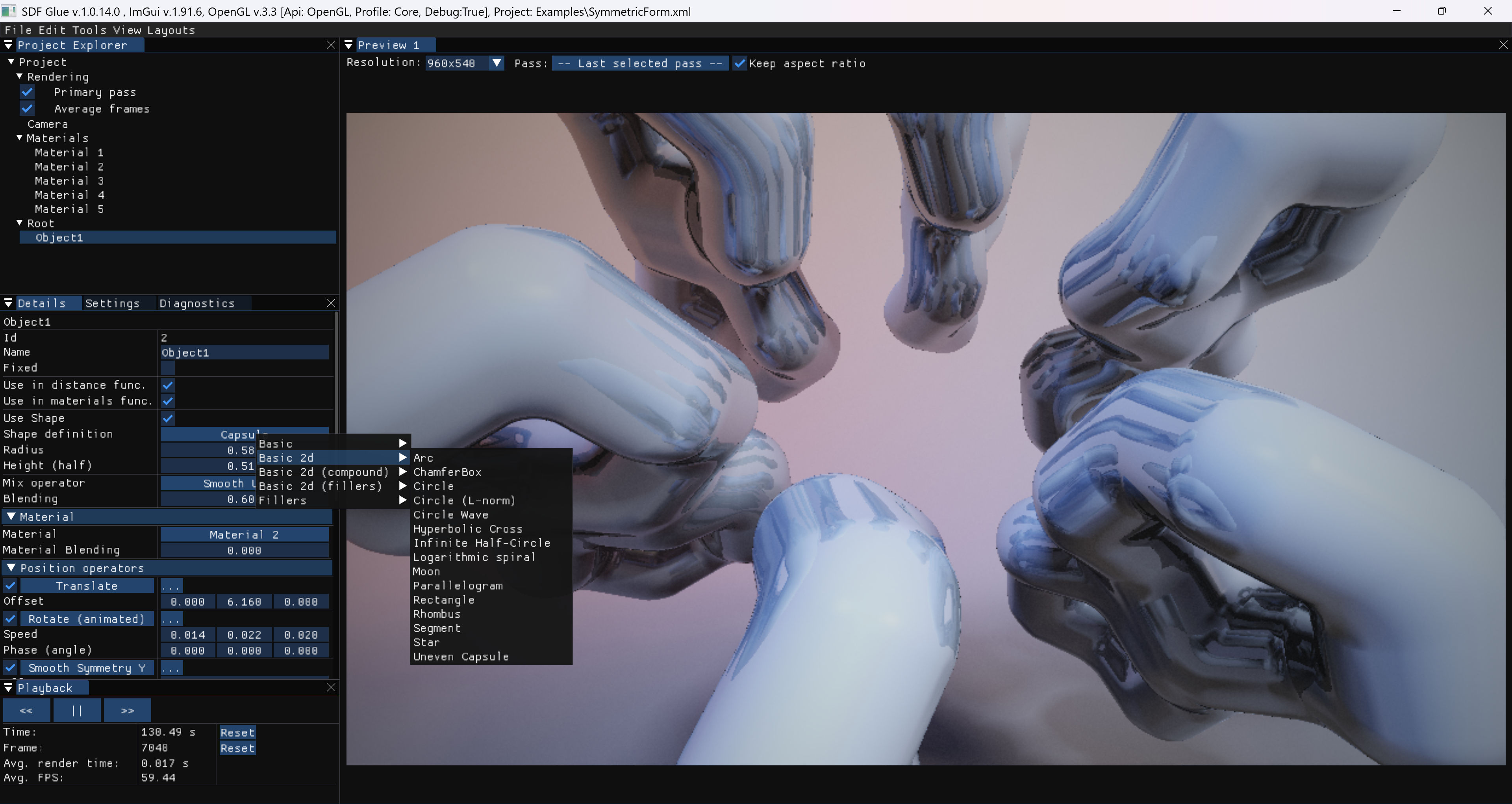 SdfGlue editor screenshot